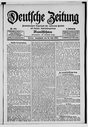 Deutsche Zeitung vom 16.07.1898
