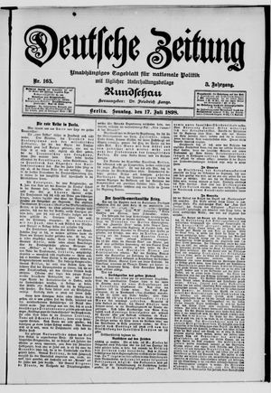 Deutsche Zeitung on Jul 17, 1898