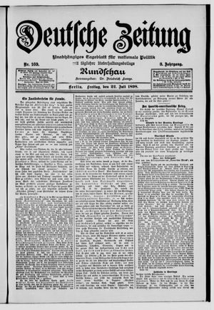 Deutsche Zeitung vom 22.07.1898