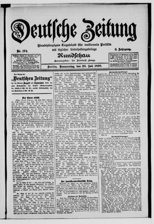 Deutsche Zeitung vom 28.07.1898