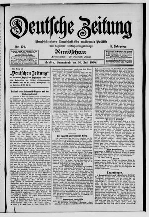 Deutsche Zeitung vom 30.07.1898
