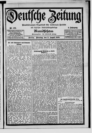 Deutsche Zeitung vom 02.08.1898