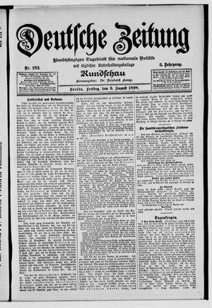 Deutsche Zeitung vom 05.08.1898