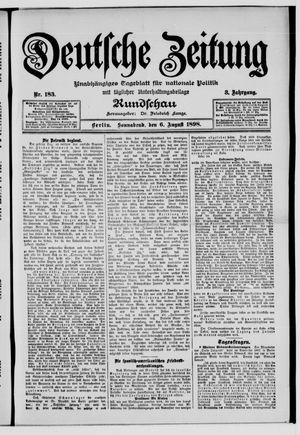 Deutsche Zeitung vom 06.08.1898
