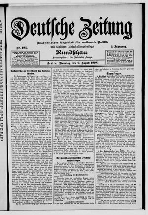 Deutsche Zeitung on Aug 9, 1898