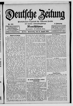 Deutsche Zeitung vom 11.08.1898