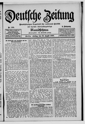 Deutsche Zeitung vom 12.08.1898