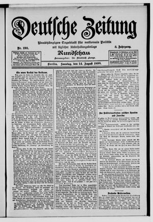 Deutsche Zeitung vom 14.08.1898
