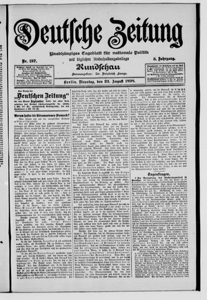 Deutsche Zeitung vom 23.08.1898