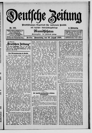 Deutsche Zeitung vom 25.08.1898