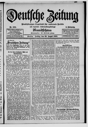 Deutsche Zeitung vom 26.08.1898