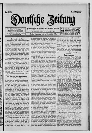 Deutsche Zeitung vom 04.09.1898