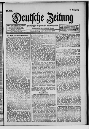 Deutsche Zeitung vom 09.09.1898