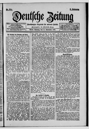 Deutsche Zeitung on Sep 11, 1898