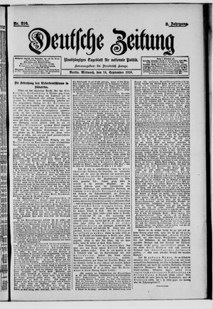Deutsche Zeitung on Sep 14, 1898