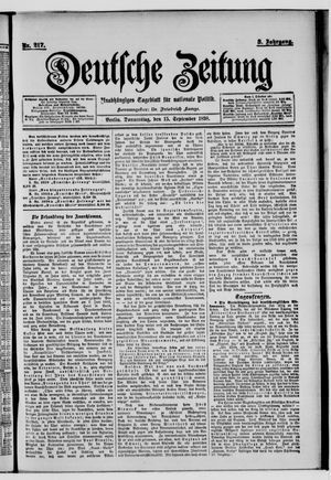 Deutsche Zeitung vom 15.09.1898