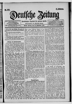 Deutsche Zeitung vom 16.09.1898
