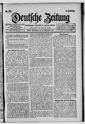 Deutsche Zeitung on Sep 17, 1898
