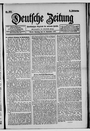 Deutsche Zeitung vom 18.09.1898