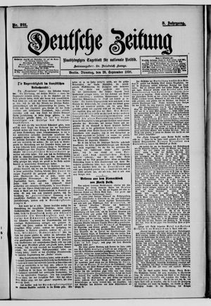 Deutsche Zeitung vom 20.09.1898