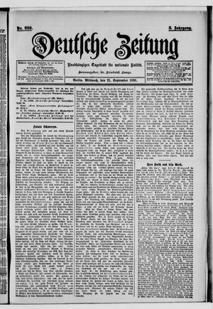 Deutsche Zeitung vom 21.09.1898