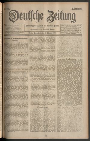 Deutsche Zeitung vom 01.10.1898