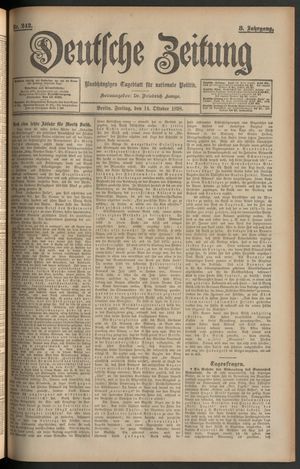 Deutsche Zeitung vom 14.10.1898