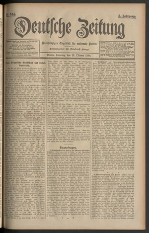 Deutsche Zeitung vom 16.10.1898