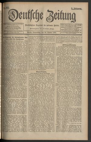 Deutsche Zeitung vom 20.10.1898