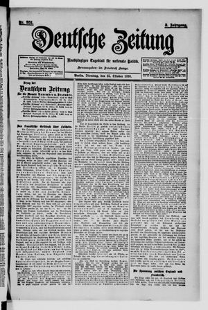 Deutsche Zeitung on Oct 25, 1898