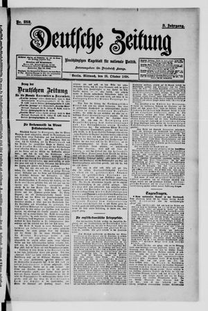 Deutsche Zeitung vom 26.10.1898