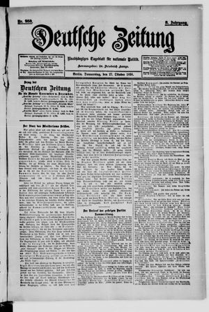 Deutsche Zeitung on Oct 27, 1898