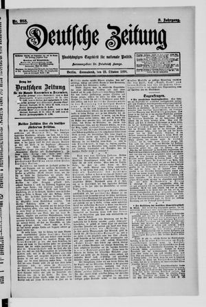 Deutsche Zeitung on Oct 29, 1898