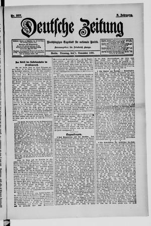 Deutsche Zeitung vom 01.11.1898