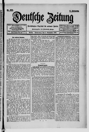 Deutsche Zeitung vom 03.11.1898