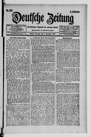 Deutsche Zeitung vom 08.11.1898