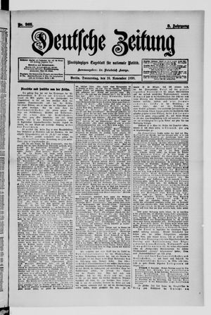 Deutsche Zeitung vom 10.11.1898