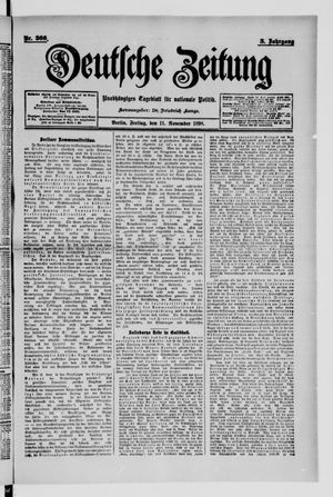 Deutsche Zeitung vom 11.11.1898