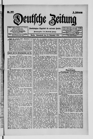Deutsche Zeitung vom 12.11.1898