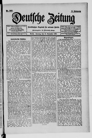 Deutsche Zeitung vom 13.11.1898