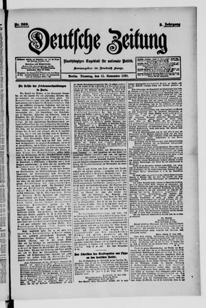 Deutsche Zeitung on Nov 15, 1898