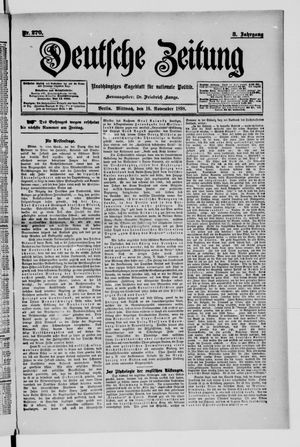 Deutsche Zeitung vom 16.11.1898