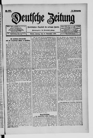 Deutsche Zeitung vom 18.11.1898