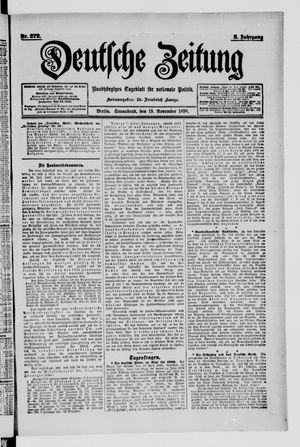 Deutsche Zeitung vom 19.11.1898