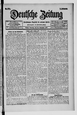 Deutsche Zeitung vom 22.11.1898