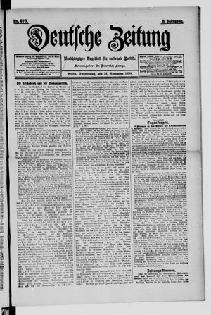 Deutsche Zeitung vom 24.11.1898
