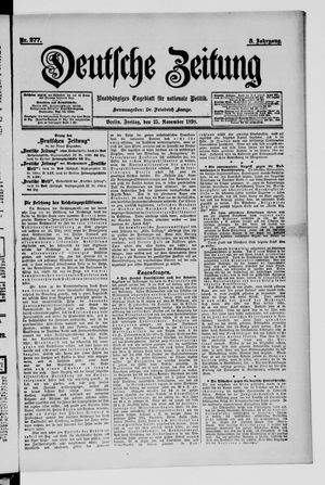 Deutsche Zeitung on Nov 25, 1898