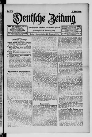 Deutsche Zeitung vom 26.11.1898