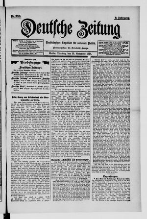 Deutsche Zeitung vom 29.11.1898