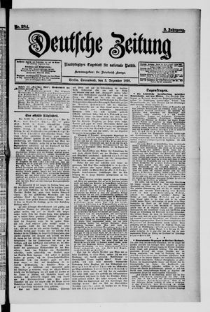 Deutsche Zeitung vom 03.12.1898